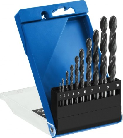 Набор сверл по металлу ЗУБР ПРОФЕССИОНАЛ 10шт(1-10мм), сталь р6м5, класс в [29621-H10]