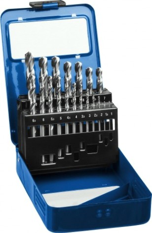 Набор сверл по металлу ЗУБР ПРОФЕССИОНАЛ 19шт(1-10мм), сталь р6м5, класс а, мет.бокс [29625-H19]