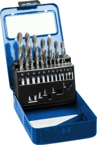 Набор сверл по металлу ЗУБР ПРОФЕССИОНАЛ 19шт(1-10мм), сталь р6м5, класс в, мет.бокс [29621-H19]