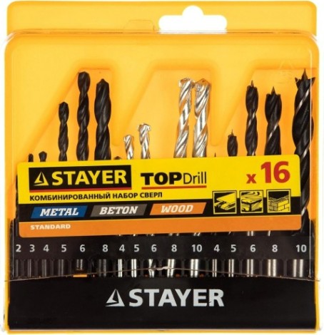 Набор сверл универсальных STAYER PROFI 29720-H16 [29720-H16]