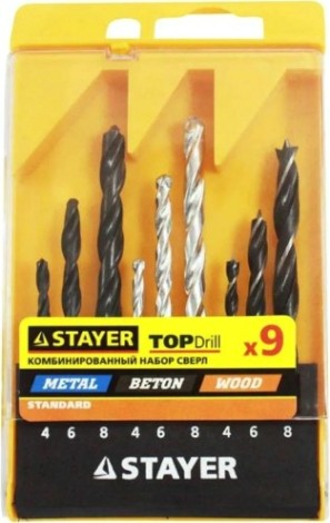 Набор сверл универсальных STAYER PROFI 29720-H9 [29720-H9]