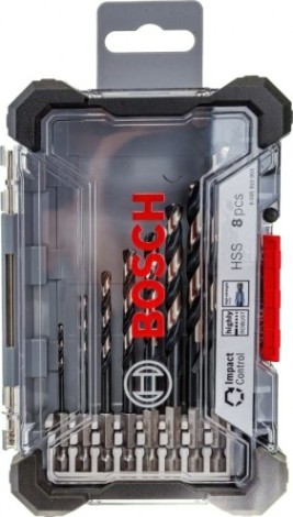 Набор сверл универсальный BOSCH Impact Control Кейс M 8 шт D2-10 по металлу [2608577146]