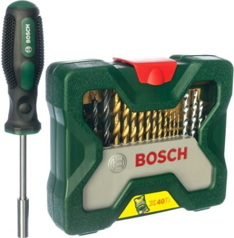 Набор сверл универсальный BOSCH Titanium X-Line-40 Set + ручная отвертка [2607017334]