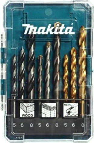 Набор сверл универсальный MAKITA D-71962 9 шт. (дерево-5,6,8; металл-5,6,8; бетон -5,6,8 мм