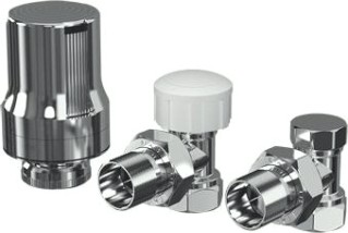 Набор термостатический угловой ROYAL THERMO DE LUXE (хром), 1/2" RTE 50.018 [НС-1073850]