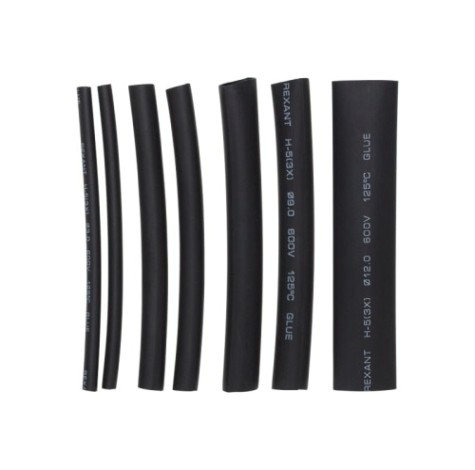 Набор термоусадочных трубок REXANT 29-0107 №7 GLUE 3:1 СТТК (уп.7 шт. по 10 см)