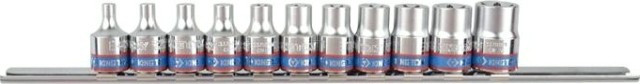 Набор торцевых головок 3/8" TORX E-стандарт KING TONY 3121PR Е4 - Е18, 11 предметов