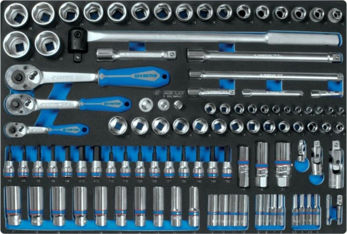 Набор торцевых головок с принадлежностями KING TONY 103 предмета ложемент 9-9503MRV01 [9-9503MRV01]