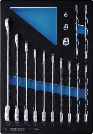 Набор трещоточных комбинированных ключей KING TONY 15 предметов ложемент 9-10115MRV [9-10115MRV]