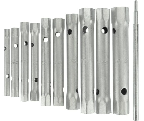 Набор трубчатых ключей REXANT 12-5872-2 6х22мм, вороток, оцинкованные, 10 шт Набор трубчатых ключей REXANT 12-5872-2 6х22мм, вороток, оцинкованные, 10 шт