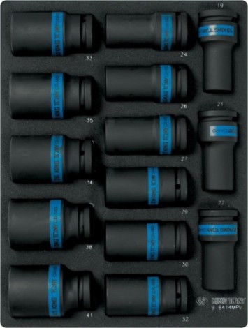 Набор ударных глубоких торцевых головок KING TONY 14 предметов ложемент 9-6414MPV [9-6414MPV]