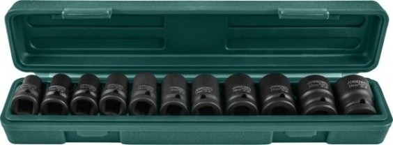 Набор ударных головок 1/2" JONNESWAY S03A4111S 10-24 мм, 11 предметов [047183]