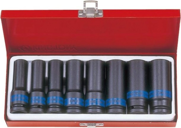 Набор ударных головок 1/2" KING TONY 4410MP01 1/2", 8 предметов