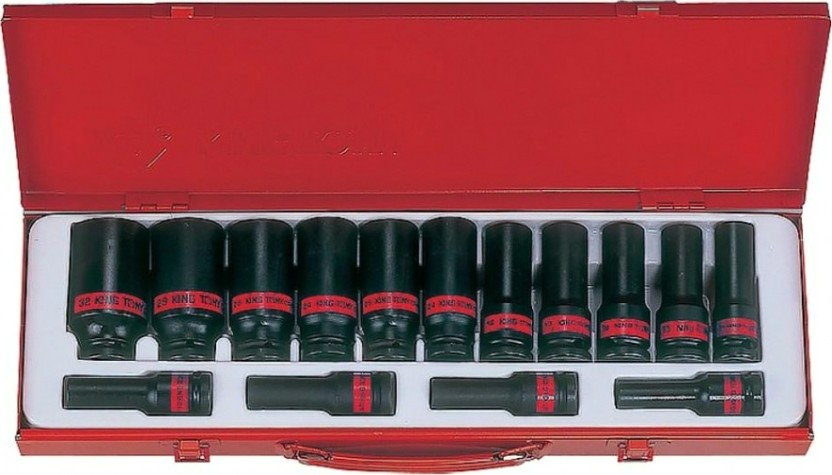 Набор ударных головок 1/2" KING TONY 4416SP 1/2", 15 предметов