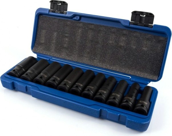Набор ударных головок 1/2" Кобальт 010303-11 торцевых, cr-mo (11 шт.) кейс
