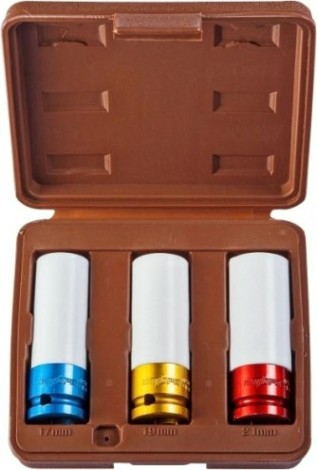 Набор ударных головок 1/2" OMBRA 912503 для лекгосплавных колесных дисков, 17,19,21 мм, 3 [055510]