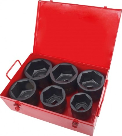 Набор ударных головок 1" AV Steel AV-741406 70-100мм, 6шт.