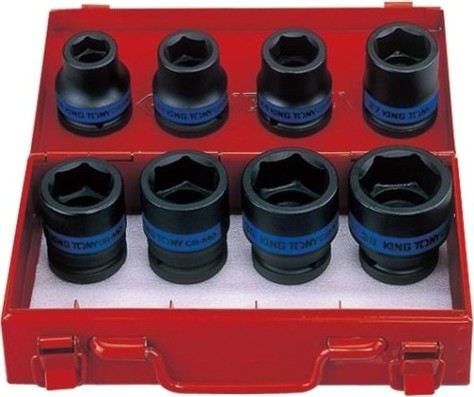 Набор ударных головок 3/4" KING TONY 6408MP10 3/4", 8 предметов