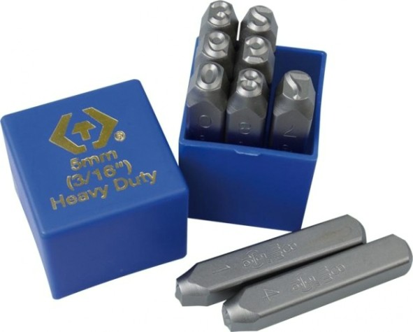 Набор ударных клейм KING TONY 11409SQ04 4 мм, цифры, 9 предметов