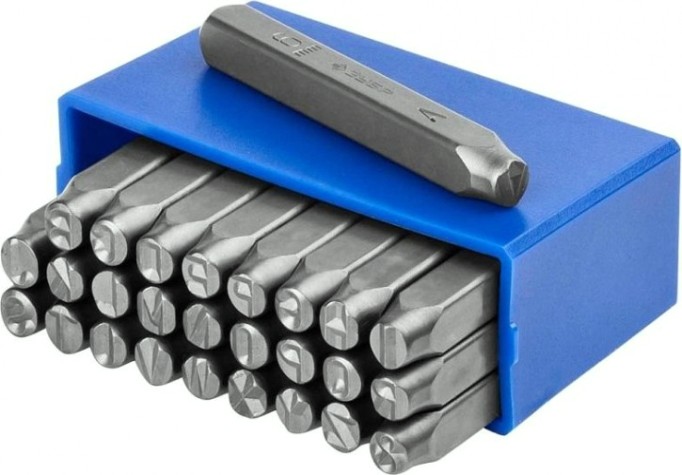 Набор ударных клейм ЗУБР 6 мм, буквенные латинские 27 предметов 21505-06_z01 [21505-06_z01]