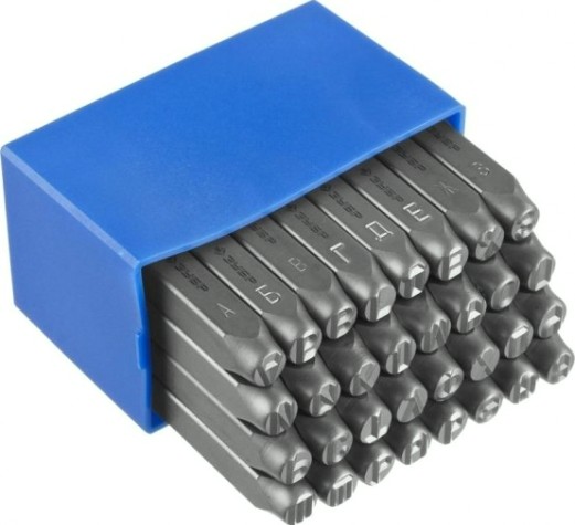 Набор ударных клейм ЗУБР ПРОФЕССИОНАЛ буквенные кириллица, шрифт 8мм [21503-08_z01]