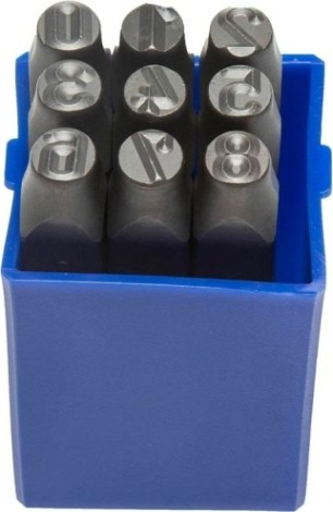 Набор ударных клейм ЗУБР ПРОФЕССИОНАЛ цифровые арабские, шрифт 8мм [21501-08_z01]