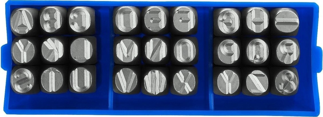 Набор ударных клейм ЗУБР PROFI буквенные латинские, шрифт 8мм [21505-08_z01]