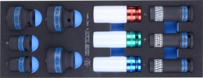 Набор ударных торцевых головок KING TONY 11 предметов ложемент 9-4401MPV [9-4401MPV]