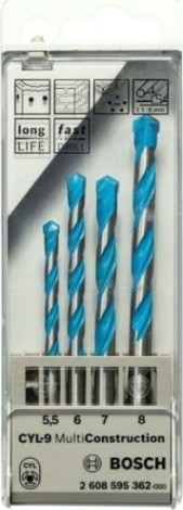 Набор универсальных сверл BOSCH CYL-9 Multi Construction [2608595362]