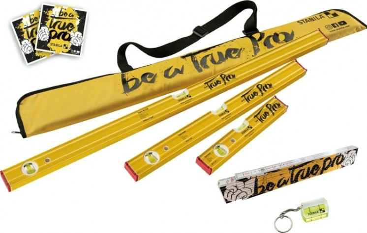 Набор уровней STABILA тип 80AS (30, 60, 100 см + брелок) TruePro Edition в сумке [19582]