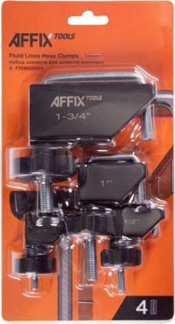 Набор зажимов для шлангов Affix винтовых 4 пред. [AF10960004]