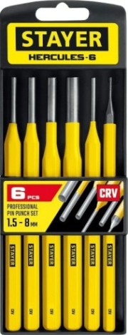Набор зубил и выколоток STAYER HERCULES, 21077-H6 6 предметов [21077-H6]