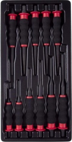 Наборы выколоток, бородков и кернеров KING TONY 9-1011GP ложемент, 11 предметов