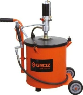 Нагнетатель густой смазки GROZ BGRP/15 с насосом 50:1 и емкостью 15 л, GR45432 [GR45432]