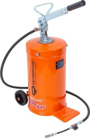 Нагнетатель смазки Petropump PP210010 ручной емкостью 16 кг с тележкой, 300 бар, специал