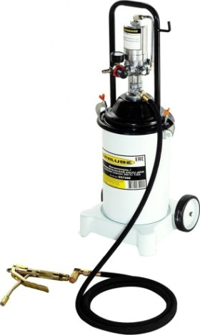 Нагнетатель смазки Unilube UG7500 пневматический (50:1) с емкостью 12 кг, шланг Нагнетатель смазки Unilube UG7500 пневматический (50:1) с емкостью 12 кг, шланг