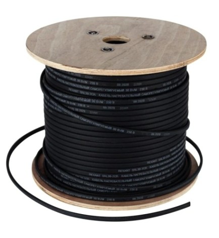 Нагревательный кабель REXANT 30КНС 2ЛП саморегулирующ. экранированный 30Вт/м, 200м [51-0254]