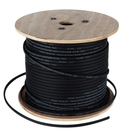 Нагревательный кабель REXANT SRL16-2CR саморегулирующийся, экранированный, 16Вт/м, 200м [51-0224]