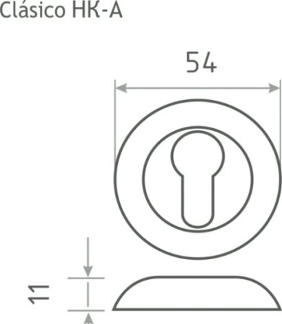 Накладка дверная НОРА-М НК-A на цилиндр "Белая" [17249]