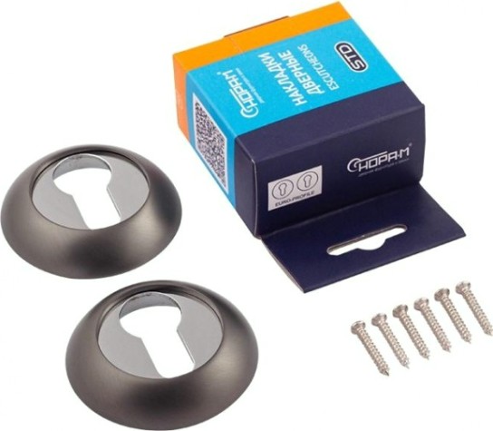 Накладка дверная НОРА-М НК-A на цилиндр "Графит" [16395]