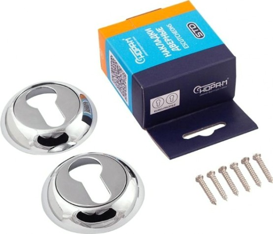 Накладка дверная НОРА-М НК-A на цилиндр "Хром" [7644]