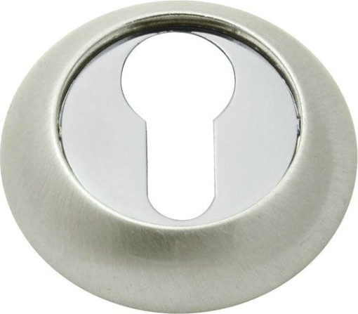 Накладка дверная НОРА-М НК-A на цилиндр "Матовый никель" [7645]