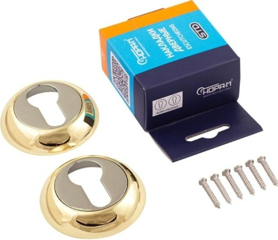 Накладка дверная НОРА-М НК-A на цилиндр "Золото" [7642]