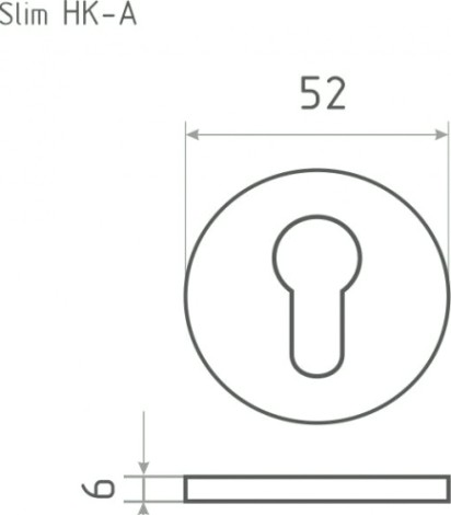 Накладка дверная НОРА-М НК-A Slim на цилиндр "Белая" [18657]