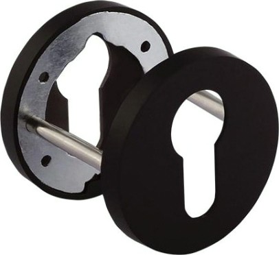 Накладка дверная НОРА-М НК-A Slim на цилиндр "Черная" [18656]