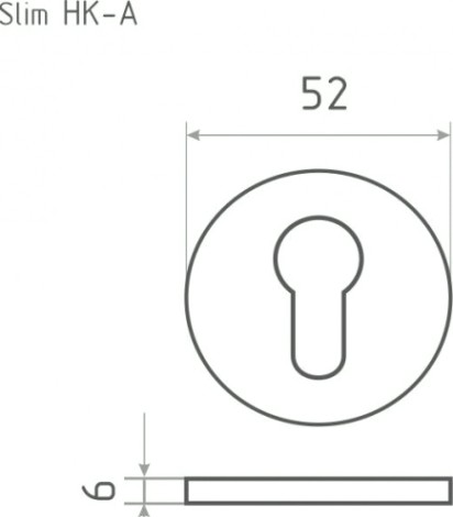 Накладка дверная НОРА-М НК-A Slim на цилиндр "Графит" [18655]