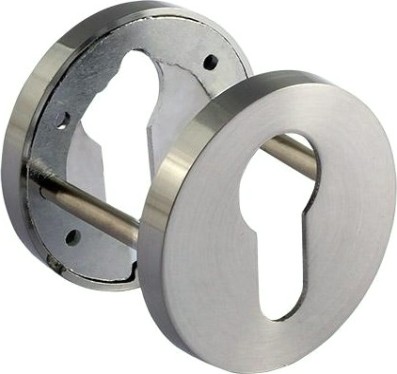 Накладка дверная НОРА-М НК-A Slim на цилиндр "Матовый никель" [18654]