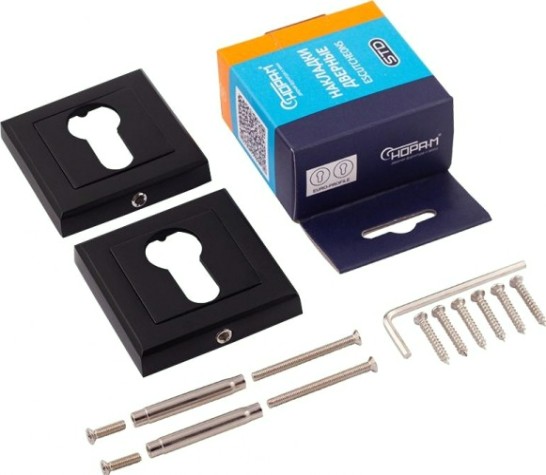 Накладка дверная НОРА-М НК-К на цилиндр "Черная" [17250]