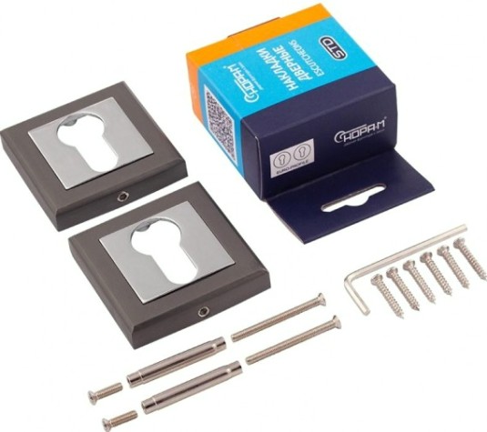 Накладка дверная НОРА-М НК-К на цилиндр "Графит" [16396]