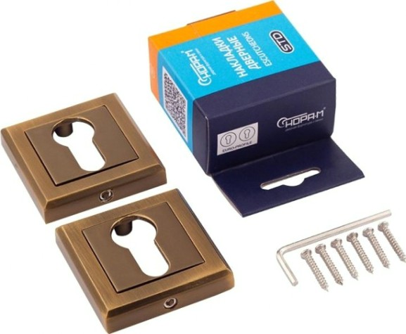 Накладка дверная НОРА-М НК-К на цилиндр "Матовый кофе" [15942]